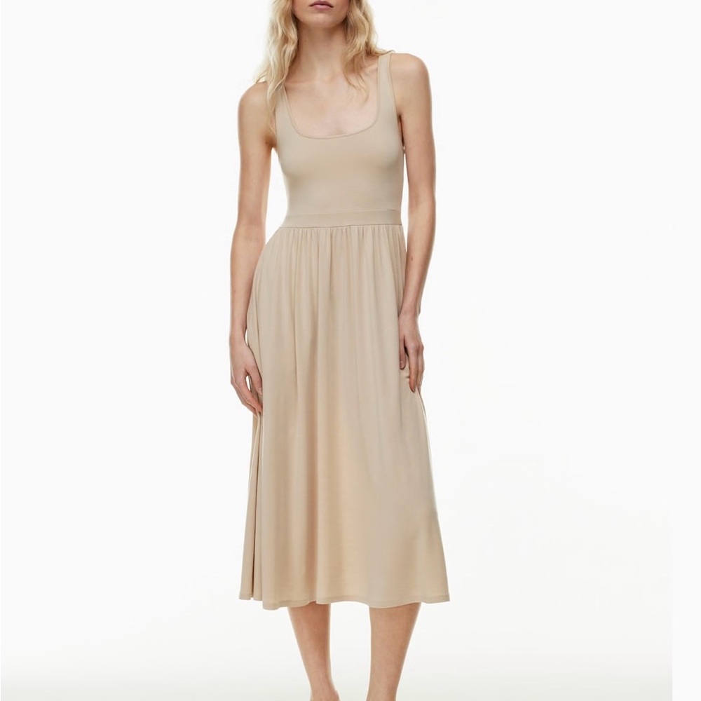 Aritzia Wilfred Market Sleeveless Flowing tank midi  dress with skirting, m